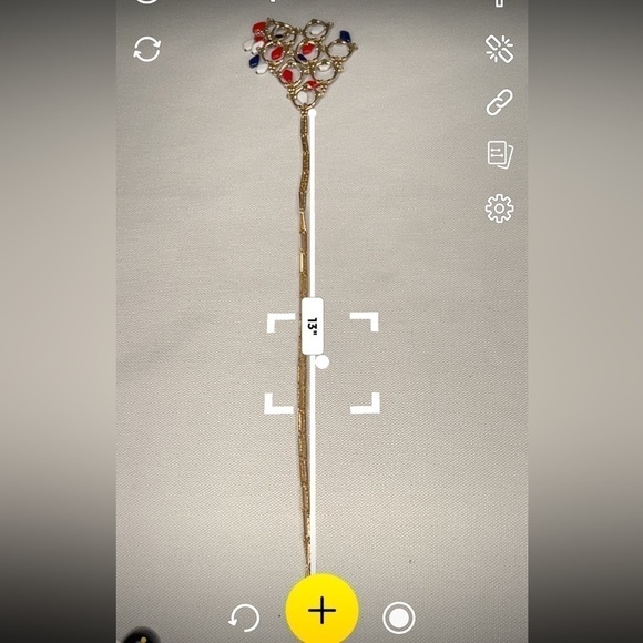 Patriotic Chandelier necklace on a gold chain - Picture 6 of 6